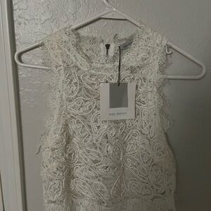 Zara Trafaluc White Lace Top